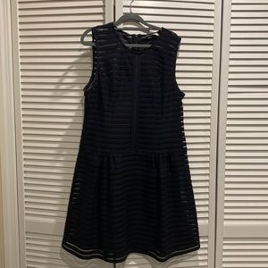 Calvin Klein BLACK Mesh Style Dress Size 14
